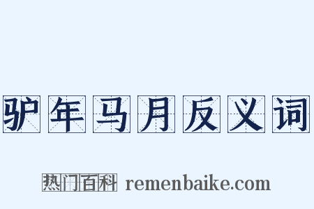 驴年马月反义词是什么意思的图片